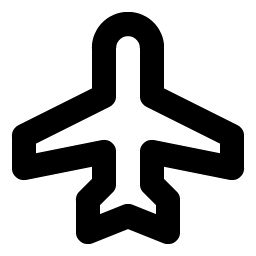 airplane bold icon
