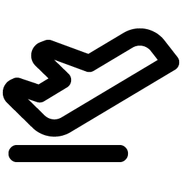 airplane takeoff bold icon