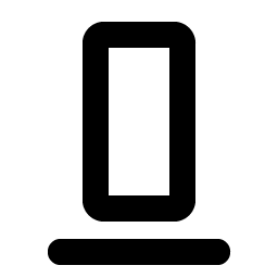 align bottom simple bold icon