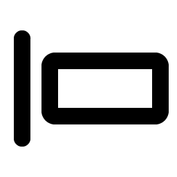 align left simple bold icon