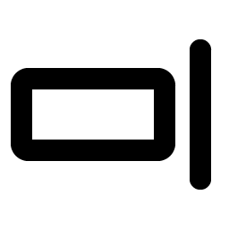 align right simple bold icon