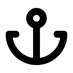 anchor simple bold icon