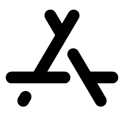 app store logo bold icon