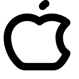 apple logo bold icon