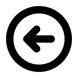 arrow circle left bold icon
