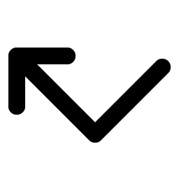 arrow elbow left bold icon