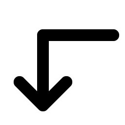 arrow elbow left down bold icon