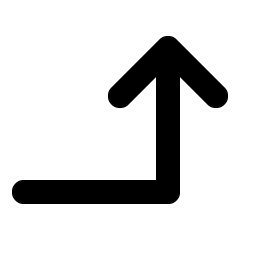 arrow elbow right up bold icon