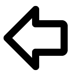 arrow fat left bold icon