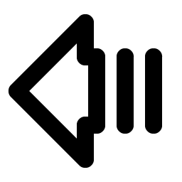 arrow fat lines left bold icon