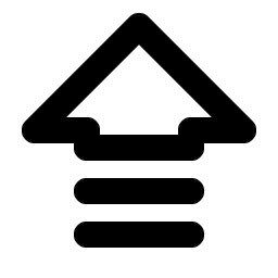 arrow fat lines up bold icon