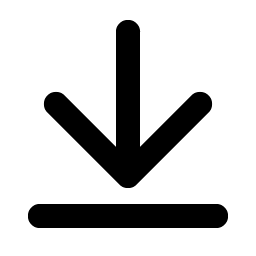 arrow line down bold icon