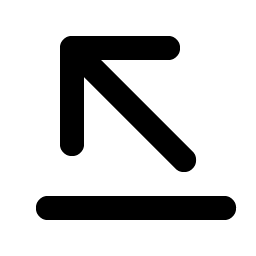 arrow line up left bold icon