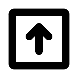 arrow square up bold icon