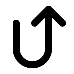 arrow u right up bold icon