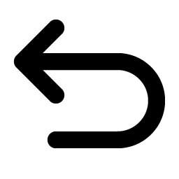 arrow u up left bold icon