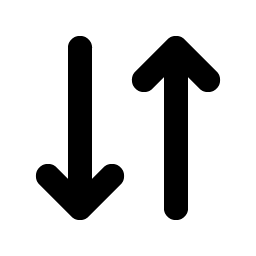 arrows down up bold icon