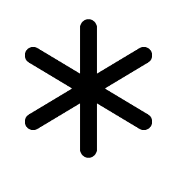 asterisk bold icon