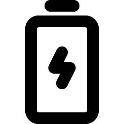 battery charging vertical bold icon