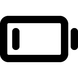 battery low bold icon