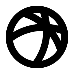 beach ball bold icon