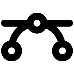 bezier curve bold icon