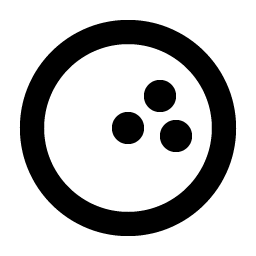 bowling ball bold icon