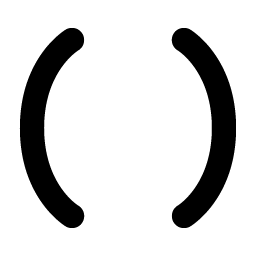 brackets round bold icon