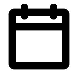 calendar blank bold icon