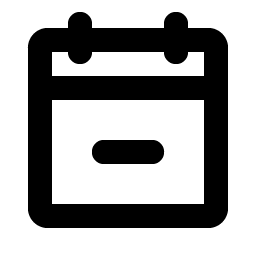calendar minus bold icon