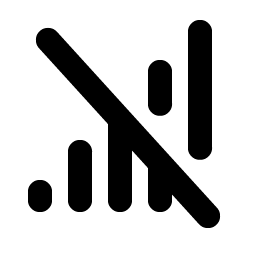 cell signal slash bold icon