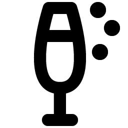 champagne bold icon
