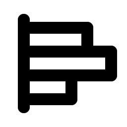 chart bar horizontal bold icon