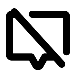 chat centered slash bold icon