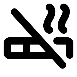 cigarette slash bold icon