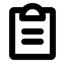 clipboard text bold icon