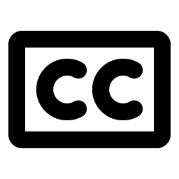 closed captioning bold icon