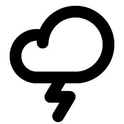 cloud lightning bold icon