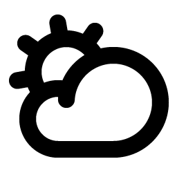 cloud sun bold icon