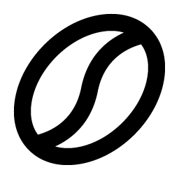 coffee bean bold icon