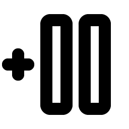 columns plus left bold icon