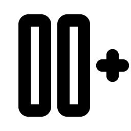 columns plus right bold icon