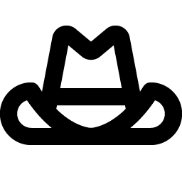 cowboy hat bold icon