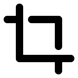 crop bold icon