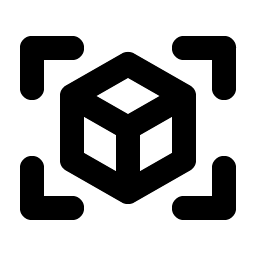 cube focus bold icon