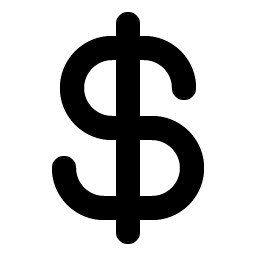 currency dollar bold icon