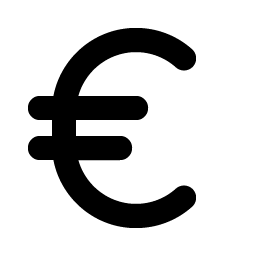 currency eur bold icon