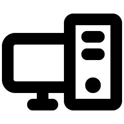 desktop tower bold icon