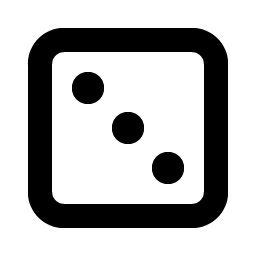 dice three bold icon