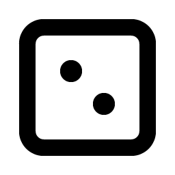 dice two bold icon